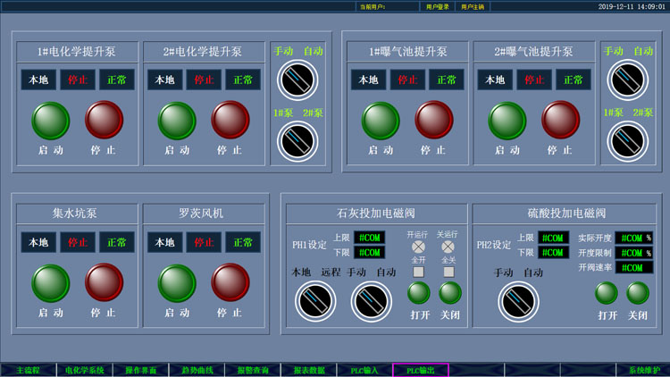 某污水处理设备监控系统 - ats组态软件,免费组态,工业组态,手机组态