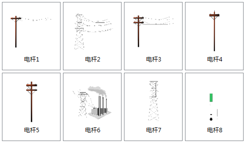 电力线路图纸电杆符号图片
